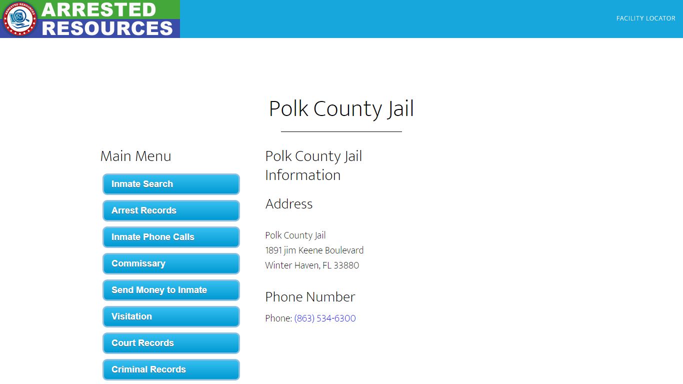 Polk County Jail - Inmate Search - Winter Haven, FL